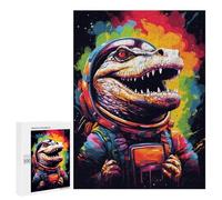 500 PCS Rompecabezas Space Crocodile Adventure Rompecabezas para Adultos Juguetes Antiestrés Vacaciones En Casa Matar El Tiempo Interacción Entre Padres E Hijos 500 PCS