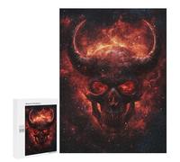 500 PCS Rompecabezas Space Devil Skull Art Print Rompecabezas para Adultos Actividades Familiares Ayudan A Ejercitar El Cerebro Ofertas como Regalos para Toda La Familia 500 PCS