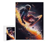 500 PCS Rompecabezas Space Snowboarding Adventure Rompecabezas para Adultos Juguetes Antiestrés Vacaciones En Casa Matar El Tiempo Interacción Entre Padres E Hijos 500 PCS