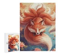 500 PCS Rompecabezas Sunset Nine Tailed Fox Rompecabezas para Adultos Juguetes Antiestrés Vacaciones En Casa Matar El Tiempo Interacción Entre Padres E Hijos 500 PCS