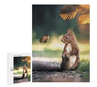 500 PCS Rompecabezas The Squirrel and Butterfly Rompecabezas para Adolescentes, Divertidos Y con Humor. Cada Pieza Es Única: Juguetes Educativos De Aprendizaje 500 PCS