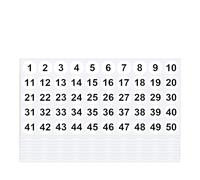 500 PCS Round Number Sticker Consecutive 10 Sheets Vinyl Numbers Labels 1-50 Self-Adhesive Dot Stickers Decals for Inventory Indoor Outdoor Office Classroom Storage Organizing Boxes and More