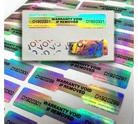 500 pegatinas con holograma con etiquetas de numeración de serie para huesos de perro, etiquetas vacías, a prueba de manipulaciones, 50 mm x 10 mm