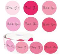 500 pegatinas de agradecimiento con texto en inglés "Thank You for Supporting My Small Business", calcomanías de agradecimiento para pequeñas empresas, color rosa