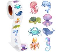 500 pegatinas de animales adorables para niños - Vinilo impermeable, pegatinas Kawaii de 2,5 cm para botellas, teléfonos, portátiles, libros -