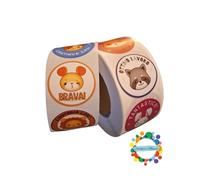 500 pegatinas de premio para niños en italiano | Pegatinas motivacionales | Pegatinas de premio animales | Diámetro 25 mm | Pegatinas motivacionales para padres maestros | Terapia conductual