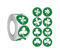 500 pegatinas de trébol, pegatinas de trébol, pegatinas de buena suerte, pegatinas de trébol para Navidad, Día de San Patricio, sobres y papel de regalo palabras clave (B)