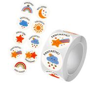 500 pegatinas motivacionales para niños, autoadhesivas, PVC, para niños, estudiantes, gratificantes, cuaderno, diario, botella de agua, impermeable, educativo