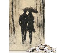 500 pezzi Vintage Coppia di carboncini Nella Foresta innevata per adulti Puzzle difficili Puzzle per adulti Gioco Educativo Sfida Giocattolo 500 pezzi (52x38 cm)