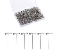 500 Piezas 25 mm Alfileres en T, Acero Inoxidable T con una Caja de Almacenamiento Alfileres Costura Alfileres para Peluca Manualidades Bloqueo Tejido Joyería (Pins Pines en Forma de T)