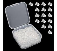 500 Piezas 250 Pares Almohadillas de Silicona para Pendientes y Pendientes de Seguridad Suaves y Transparentes para Orejas Tapones de Embrague de Repuesto para Anzuelos Aretes Aros Diámetro de 4MM