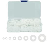 500 Piezas Arandela Plana de Nylon, Arandela Plana Aislante Redondo, Juntas Toricas para Arandelas Mecánicas - Blanco, M2/M2.5/M3/M4/M5/M6/M8/M10