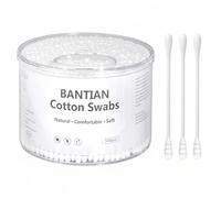 500 Piezas Bastoncillos de Algodón, Bastoncillos Oidos - 100% sin plástico, biodegradable, con dos extremos diferentes