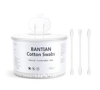 500 Piezas Bastoncillos de Algodón, Bastoncillos Oidos - 100% sin plástico, biodegradable, con dos extremos diferentes