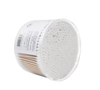 500 piezas Bastoncillos de Algodón de Bambú, Cotton bud, Bastoncillos para los Oídos, Cabeza Redonda Doble, Hisopos de Algodón de Bambú para Limpiar los Oídos Maquillaje Teclados Heridas Manualidades