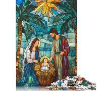 500 piezas de arte "El nacimiento de Jesús", puzle, nivel de dificultad: rompecabezas, juego educativo, juguete, 500 piezas (52 x 38 cm)