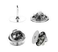 500 Piezas De Base Broche Metal 10 Mm, Broches Mariposa, Soporte For Insignias, Accesorios Hacer Joyas DIY, Venta Al Por Mayor Para Diy Craft Manualidades(Silver)