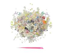 500 piezas de decoración de uñas, 1 pinzas, accesorios de decoración de uñas 3D, accesorios para decoración de uñas, herramientas de arte de uñas, arte de uñas