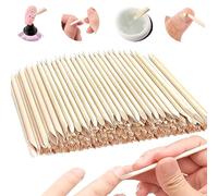 500 piezas de madera naranja para uñas de 4, 5 pulgadas de madera de doble cara palitos de uñas de reemplazo de la cutícula desechable para técnico, salón.