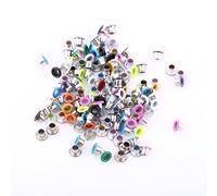 500 Piezas de Ojales de Metal de Forma Redonda Ojales de álbum de Recortes de Colores Mezclados de 3 mm para Fabricación de Bolsos de Artesanía en Cuero (La Arandela de Metal No Está Incluida)