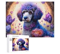 500 piezas de rompecabezas para adultos, rompecabezas de fantasía floral, arte de caniche para adultos, juguetes de bricolaje pero divertidos y humorísticos, regalos únicos para cumpleaños y Navidad