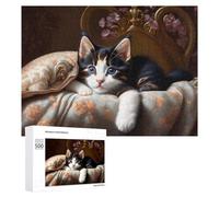 500 piezas de rompecabezas para adultos, rompecabezas de gatito real, juguetes de bricolaje, divertidos y humorísticos, regalos únicos para cumpleaños y Navidad, 500 piezas