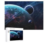 500 piezas de rompecabezas para adultos, rompecabezas de planetas espaciales, papel tapiz HD para adultos, rompecabezas para decoración de pared, arte de pared desafiante para completar 500 piezas