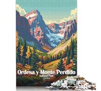 500 piezas de rompecabezas temático del Parque Nacional de Ordesa Y Monte Perdido para adultos, rompecabezas de madera para niños, 500 piezas (52 x 38 cm)