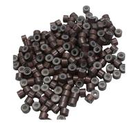 500 piezas de silicona pequeñas bolas de extensión de pelo eslabones de aluminio para fijación segura anillos de aluminio