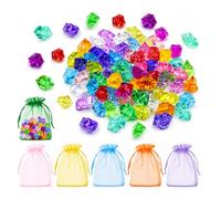 500 Piezas Diamantes Acrílicos de Colores,Decoración Piedras Preciosas con 6 Bolsas Organizadoras,HMCEY Piedras Decorativas para Jarrones,Gemas Tesoro para Manualidades para DIY, Relleno de Jarrones