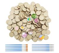 500 Piezas Discos de Madera para Manualidades 20 mm Rodajas de Madera Circulos Redondos de Madera con Lápiz Línea y Lápiz Contorno para DIY Decoraciones Etiquetas Libros Recortes