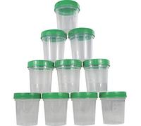 500 Piezas Envase de Orina 125ML + Tapón de Rosca en Verde Recipiente Muestra Orina Vasos de Plástico De