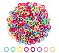500 piezas multicolor mini elásticos para el cabello,2cm elástico lazos de pelo banda,Elásticos para el pelo de algodón sin costuras,Mini coletas de colores, pequeños lazos elásticos
