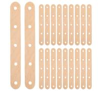 500 Piezas Palitos de Madera con Agujeros, Gruesos | Madera Beige Preperforada, Superficie Lisa sin Astillas, Aptos para Colgar Adornos y Crear Maquetas