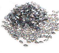 500 Piezas Pedrería para Coser, pedrería de cristal plano AB Gotas de agua Cristal Diamantes de imitación de cristal AB Gemas Cristales Transparentes de Coser de Acrílico para Decoración de Vestido