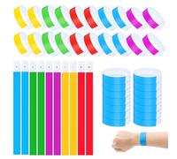 500 Piezas Pulseras de Papel, Pulseras de Papel para Eventos, Pulseras para Fiestas, Pulseras para Eventos, para Eventos Festivales de Música Conciertos Concursos (5 Colores) (5 Colores)