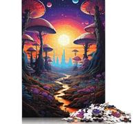 500 piezas Puzle de la selva puesta de sol, nivel de dificultad, juegos educativos, juguetes, 500 piezas (52 x 38 cm)