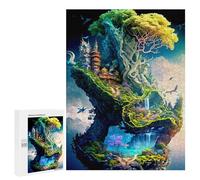 500 piezas puzzles para adultos Fantasy Island A Magical Landscape Puzzles para adultos Juego Familiar Compilación de patrones interacción entre padres e hijos, 500 piezas