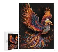 500 piezas puzzles para adultos Flaming Phoenix Artwork -3 Puzzles para adultos Juego Familiar Compilación de patrones interacción entre padres e hijos 500 PCS