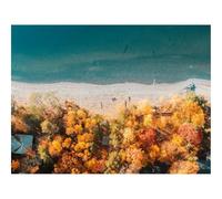 500 Piezas Puzzles, Rompecabezas DIY, Diversión-Playa,Costa,Vista aérea 52x38cm