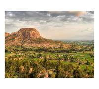 500 Piezas Puzzles,Rompecabezas para Adultos-Montaña,Rocas,Pico,árboles,Nubes,Cielo 52x38cm