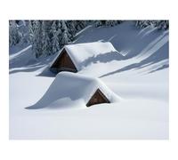 500 Piezas Puzzles,Rompecabezas para Adultos y niños-Edificio,Nieve,Colina 52x38cm