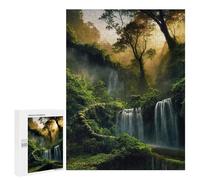 500 piezas rompecabezas para adolescentes Enchanted Rainforest Waterfall Puzzles para adolescentes - Juegos divertidos para mejorar la memoria y reducir el estrés - Regalos 500 PCS