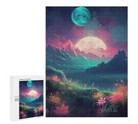 500 piezas rompecabezas para adolescentes Fantasy Moonlit Landscape -1 puzzles para adolescentes - Juegos divertidos para mejorar la memoria y reducir el estrés - regalos 500 piezas