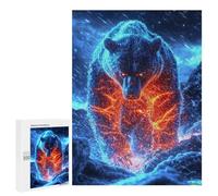500 piezas rompecabezas para adolescentes Infernal Invierno - The Neon Bear Awakens Puzzles para adultos Juegos de Relajación Decoración de Pared Promueve el entrenamiento cerebral 500 piezas