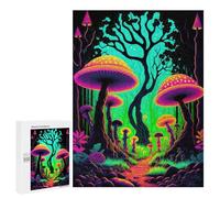 500 piezas rompecabezas para adolescentes Mystical Mushroom Forest-7 Puzzles para adolescentes: juegos de relajación, regalos divertidos y humorísticos para reducir el estrés 500 PCS