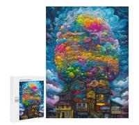 500 piezas rompecabezas para adolescentes Whimsical Cloud Cityscape Puzzles para adolescentes - Juegos divertidos para mejorar la memoria y reducir el estrés - Regalos 500 PCS