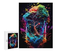 500 piezas rompecabezas para adultos colorido árbol de la vida rompecabezas para adultos juego familiar compilación de patrones interacción entre padres e hijos 500 piezas