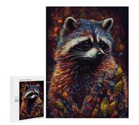 500 piezas rompecabezas para adultos colorido racoon retrato rompecabezas para adultos juego familiar compilación de patrones interacción entre padres e hijos 500 piezas