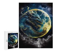 500 piezas rompecabezas para adultos Dragon Moon Fantasy Art -6 rompecabezas para adolescentes juego de mano corte preciso interacción entre padres e hijos 500 piezas